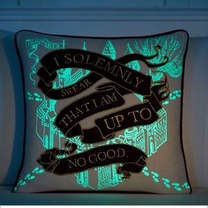 PBTeen Harry Potter Marauder’s Map Glow-in-the-Dark Pillow Cover & Pillow Insert
